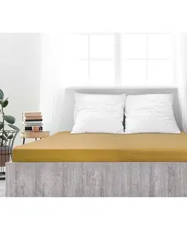 Plachty 4Home jersey prestieradlo Ideál horčicová, 200 x 200 cm