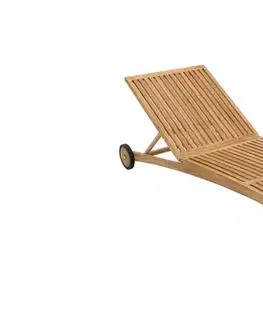 Záhradné lehátka DEOKORK Záhradné lehátko teak ELEGANCE