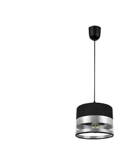 Svietidlá  Luster na lanku MILO 1xE27/60W/230V strieborná/čierna 0343