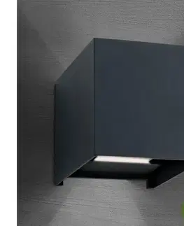 Svietidlá Orion AL 11-1192 - LED vonkajšie nástenné svietidlo CUBE 2xLED/3W/230V IP54 antr AL 11-1192 anthrazit