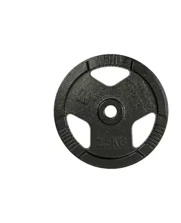 Závažia k činkám Liatinový kotúč inSPORTline Hamerton Black 2,5 kg 30 mm