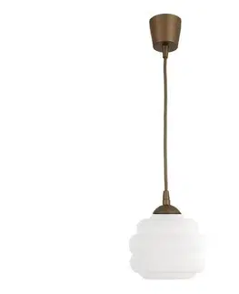 Svietidlá BRILAGI - LED luster na lanku RETRO GLASS 1xE27/60W/230V pr. 20 cm hnedá/biela NSTK7639+TK8611A
