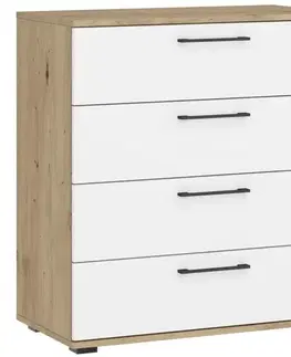 Komody do spálne Komoda Flex KM-1 artisan/biela