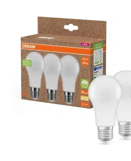 LED osvetlenie SADA 3x LED žiaroviek z recyklovaného plastu A100 E27/14W/230V 2700K - Osram 4099854353529