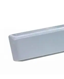 Podnosy a tácky Kinekus Podnos plastový, 38x24,5cm, obdĺžnik, sivý