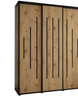 Šatníkové skrine Skriňa 45 Canaris 12 200 čierna/artisan/čierna