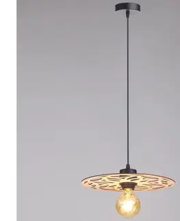 Svietidlá HEXE Luster na lanku FALCO 1xE27/60W/230V pr. 30 cm béžová 0707