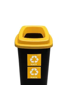 Koše odpadkové PLAFOR -Kôš odpadkový 45 l žltý, umelá hmota