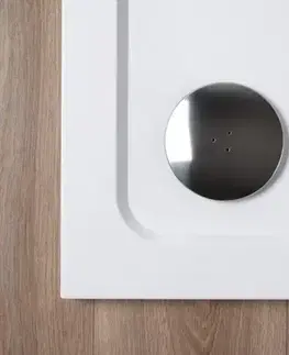Vane H K - THOR Sprchová vanička z liateho mramoru, štvrťkruh, R550 90x90x3 cm - ľavý odpad SE-THOR-90QL