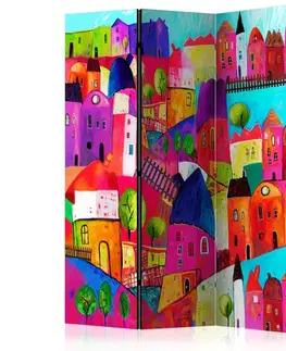 Paravány Paraván Rainbow-hued town Dekorhome