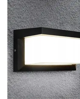 Svietidlá  LED RGBW stmievateľné vonkajšie nástenné svietidlo NEELY 1xE27/12W/230V IP54 čierne BW0332+AI0819