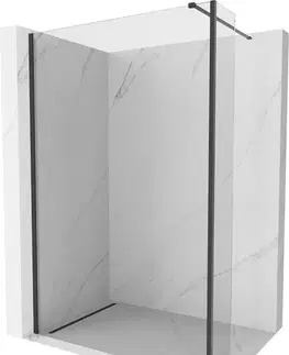 Sprchové dvere MEXEN/S - Kioto Sprchová zástena WALK-IN 95 x 30, transparent, čierna 800-095-212-70-00-030