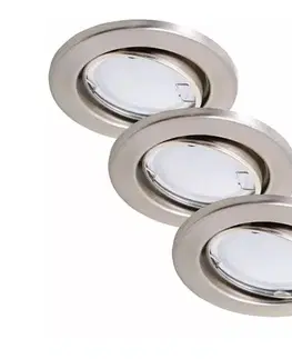 Svietidlá Briloner 7221-032 - SADA 3x LED Kúpeľňové svietidlo 1xGU10/3W/230V matný chróm 7221-032