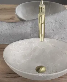 Umývadlá REA - Umývadlo na dosku Sofia Beige Matt REA-U6360