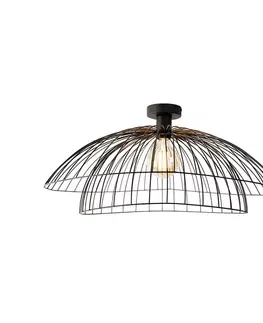 Stropné osvetlenie Inteligentné stropné svietidlo čierne 60 cm vrátane Wifi G95 - Pua