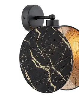 Svietidlá EMIBIG Nástenná lampa MOTIF 1xE27/15W/230V čierna/zlatá 1327/K1