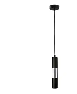 Svietidlá  Luster na lanku MAGNUMA 1xGU10/50W/230V čierna/lesklý chróm 1259/22