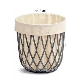 Úložné boxy NABBI IKUB55W plastový univerzálny kôš s vreckom 55 l sivý kameň