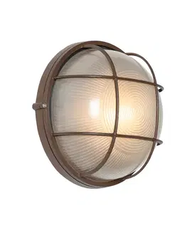 Vonkajšie nástenné svietidlá Priemyselná vonkajšia nástenná lampa hrdzavohnedá IP44 - Hanneke