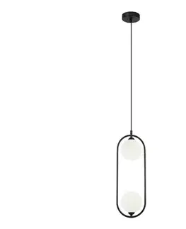 Svietidlá  PND-3965-2-BK - Luster na lanku LUPUS 2xG9/25W/230V čierna PND-3965-2-BK