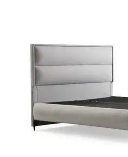Postele Rám manželskej postele s čelom Fresh 120 x 200 - Grey