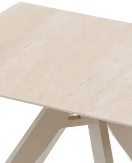 Stolčeky Hliníkový stolík SORELLA 75x75 cm (ivory)