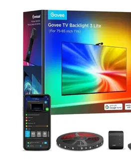 LED osvetlenie Govee - TV Backlight 3 Lite TV 75-85" SMART LED podsvietenie RGBICW Wi-Fi IP67 H60993D2