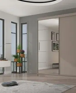 Šatníkové skrine ArtAdrk Šatníková skriňa ESTI | cashmere 180 cm