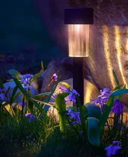Solárne dekoračné lampy Solárna lampa PIN BLACK EKO0593