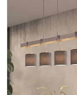 Svietidlá BRILAGI - LED luster na lanku NUBILA 4xE27/60W/230V sivá/antracit 1xEG49927A+4xBG1574