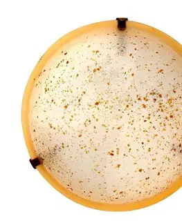 Stropná svetla Stropná sklenená lampa okrúhla žltá bodka 30cm Granilia