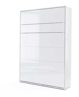 Postele Dig-net nábytok Sklápacia posteľ Lenart BED CONCEPT BC-01p | biely lesk 140 x 200 cm