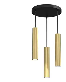 Svietidlá  Luster na lanku RAITO 3xGU10/8W/230V mosadz 118