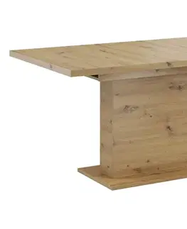 Jedálenské stoly KONDELA Boba 160/200 rozkladací jedálenský stôl dub artisan