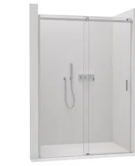 Sprchovacie kúty CERANO - Sprchové posuvné dvere Santoro Ľ/P - 6 mm - chróm, transparentné sklo - 110x195 CER-424933
