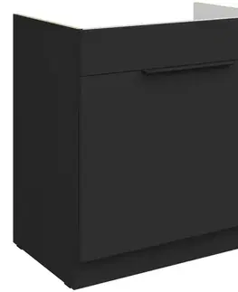 Kuchynské skrinky stojace Kuchynská skrinka Aria-Bl/Bl Anti Fingerprint 80zl 1s Bb