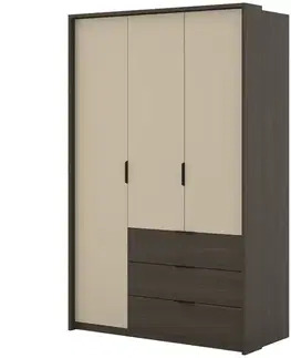 Šatníkové skrine Skriňa 3d3s Mola 19 Dub Dunin/Bez