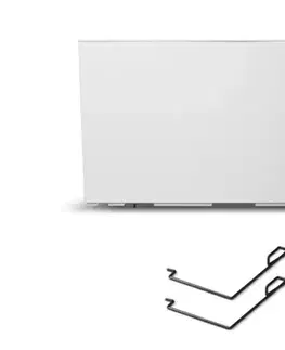 Kvetináče a truhlíky NABBI DUC400W plastový balkónový kvetináč 39,5 cm biela