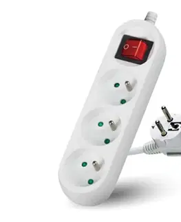 Predlžovacie káble  Predlžovací kábel s vypínačom 3Z 3m KGLAZW3G3M