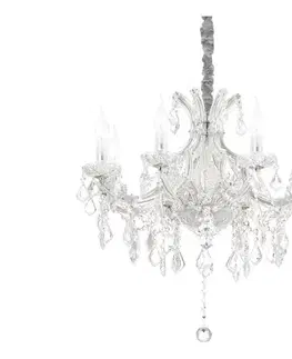 Svietidlá Ideal Lux - Krištáľový luster na reťazi NAPOLEON 8xE14/40W/230V pr. 67 cm chróm 167244