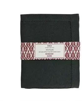 Bytový textil Obrúsok SAGA antracit 45x45 easy care