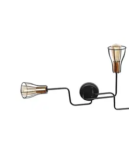 Svietidlá  Prisadený luster TUBE II 3xE27/15W/230V čierna P-1924/3K BK+BR