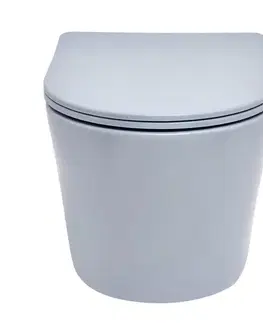 Záchody Wc s doskou softclose závesné SAT Infinitio tmavo modrá mat zadný odpad SATINF010RREXPDBLM SATINF010RREXPDBLM