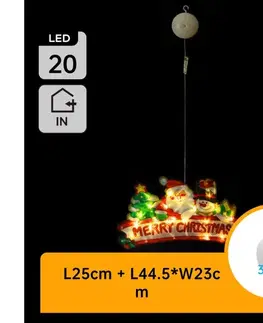 Vianočné dekorácie  B.V.  - LED vianočná dekorácia 20xLED/3xAAA Veselé Vianoce 23 cm B10303K68