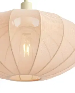 Stojace lampy Japandi stojacia lampa béžová s krémovým látkovým tienidlom - Bida