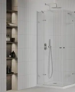 Vane MEXEN/S - Roma Duo sprchovací kút 70x70, transparent, chróm + vanička so sifónom 854-070-070-01-02-4010