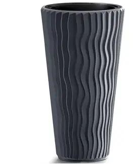 Kvetináče a truhlíky NABBI DPSP350 plastový kvetináč 34,9 cm antracit
