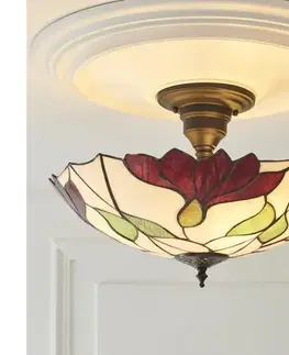 Svietidlá Endon 111896 - Prisadený luster Tiffany BOTANICA 3×E27/10W/230V, priemer 45 cm 111896