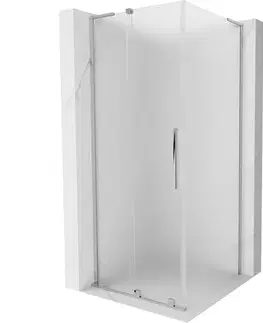 Sprchovacie kúty MEXEN/S - Velar L sprchovací kút, posuvné dvere 100 x 100, dekor, chróm 871-100-100-33-01