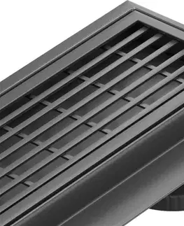 Sprchovacie kúty MEXEN/S - Flat M33 odtokový žľab 100, čierny 1733100-15